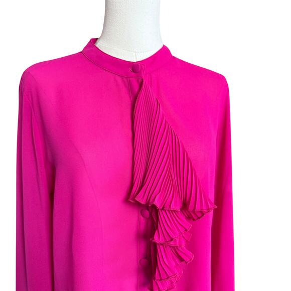 Gucci Silk Blouse Pink Partial Button Closure M Tag was Remove Good Condition - Picture 4 of 8